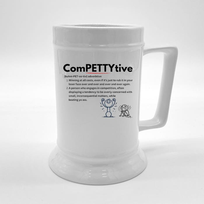 Competitive Design Compettytive Definition Front & Back Beer Stein