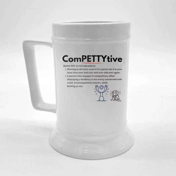 Competitive Design Compettytive Definition Front & Back Beer Stein