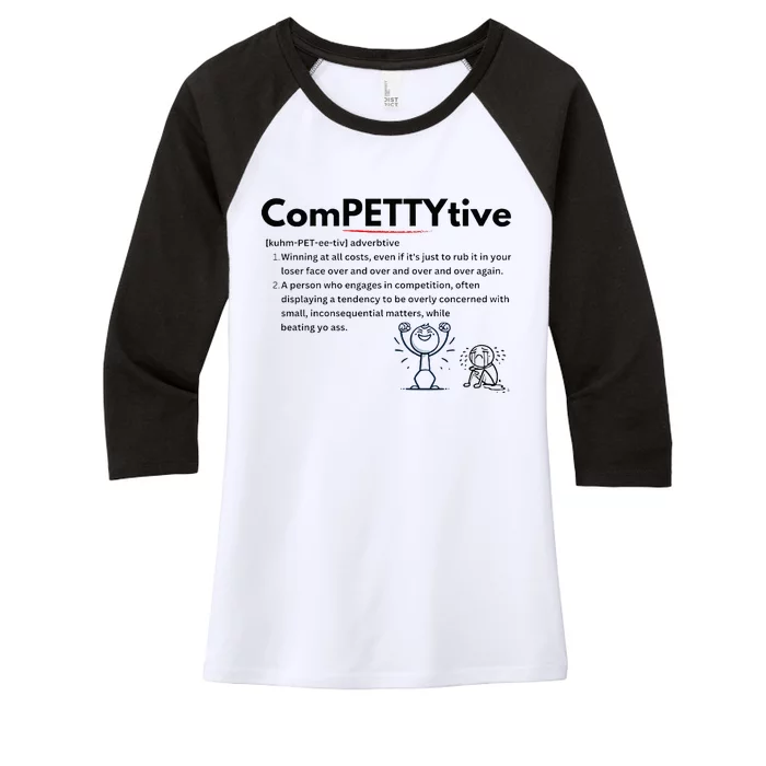 Competitive Design Compettytive Definition Women's Tri-Blend 3/4-Sleeve Raglan Shirt