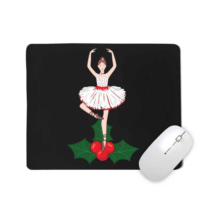 Cute Dance Christmas Ballerina Girls Ballet Dancer Mousepad