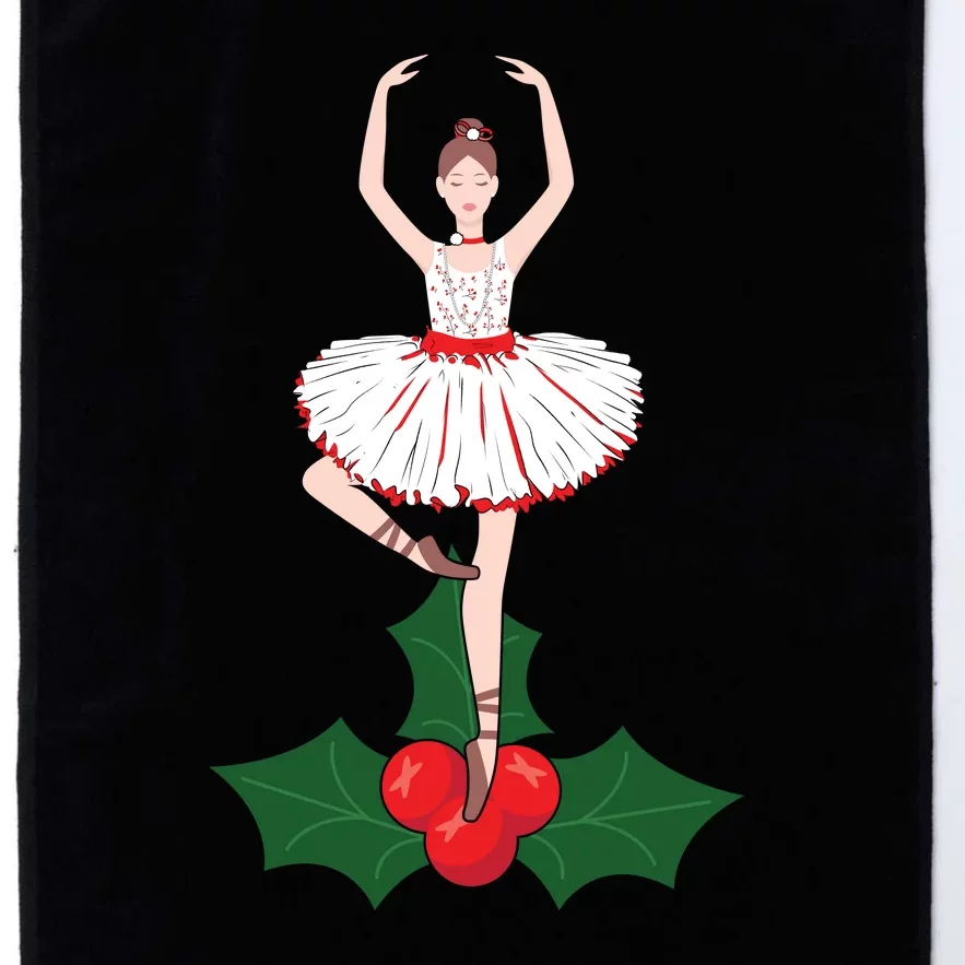 Cute Dance Christmas Ballerina Girls Ballet Dancer Platinum Collection Golf Towel