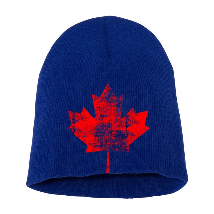 Canada Day Canadian Maple Leaf Gift Canada Pride Short Acrylic Beanie