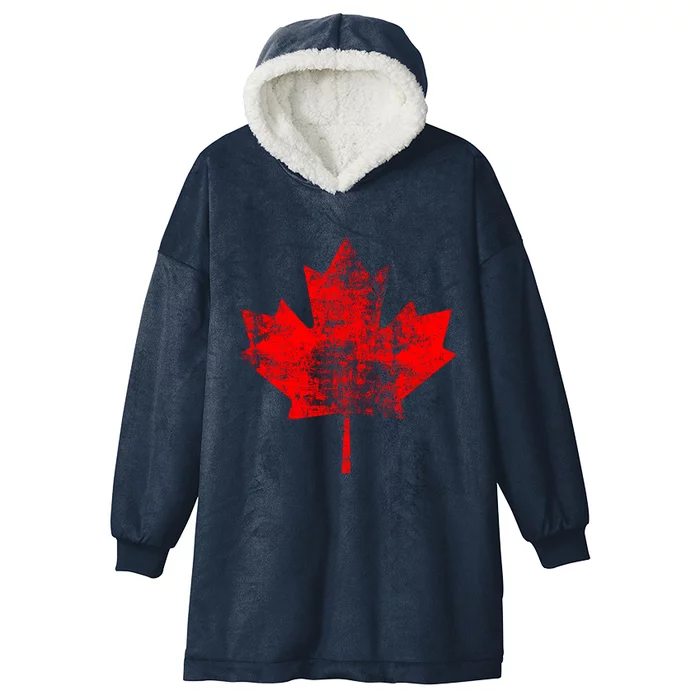 Canada Day Canadian Maple Leaf Gift Canada Pride Hooded Wearable Blanket