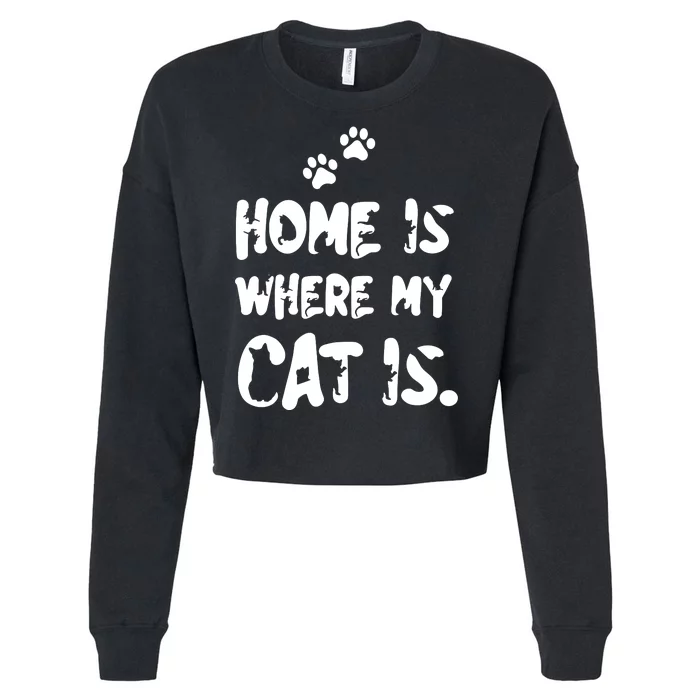 Cat Dad Cat Mom Cat Lover Kitten, Cat Cropped Pullover Crew