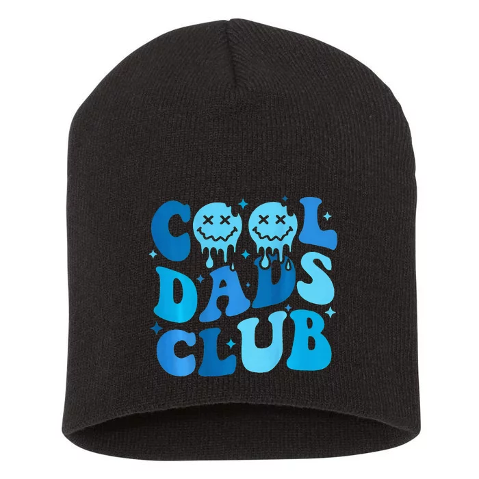 Cool Dads Club Retro Groovy Dad FatherS Day Short Acrylic Beanie