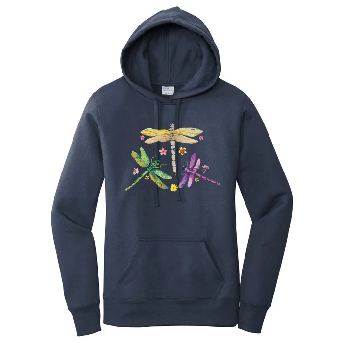 Colorful Dragonflies Women's Pullover Hoodie