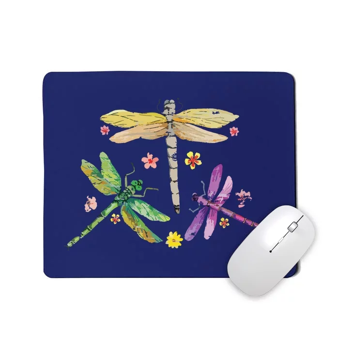 Colorful Dragonflies Mousepad