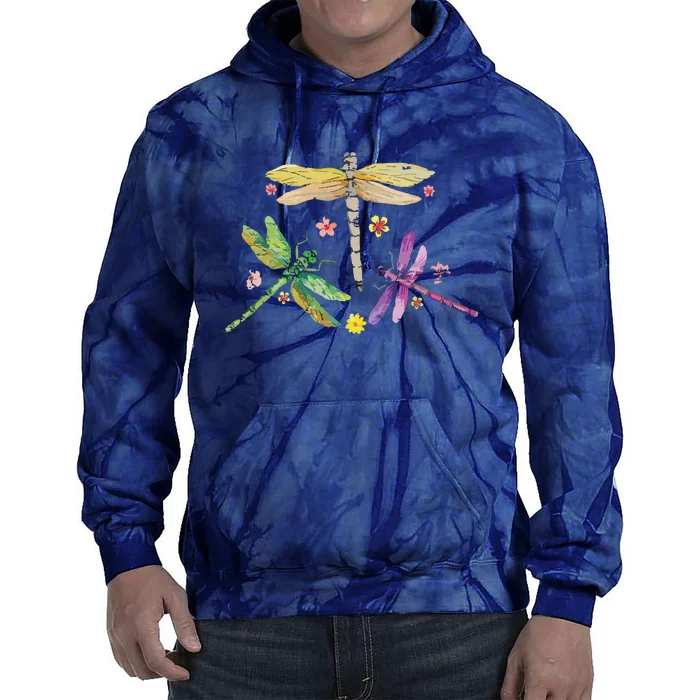 Colorful Dragonflies Tie Dye Hoodie