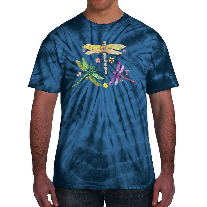 Colorful Dragonflies Tie-Dye T-Shirt