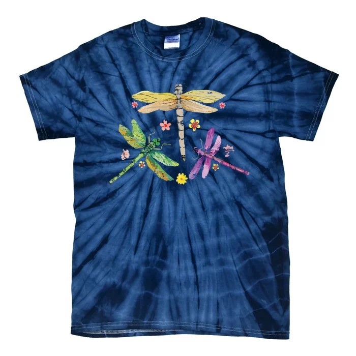 Colorful Dragonflies Tie-Dye T-Shirt