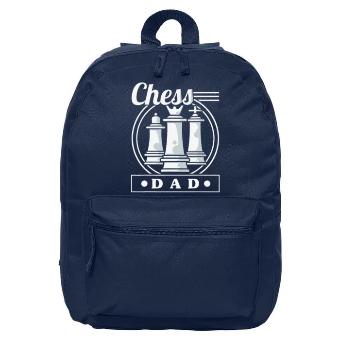 Chess Dad Chess Father Funny Chess Player Fathers Day 16 in Basic Backpack