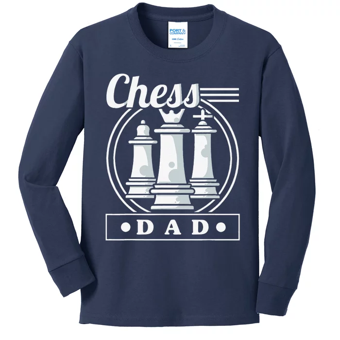 Chess Dad Chess Father Funny Chess Player Fathers Day Kids Long Sleeve Shirt