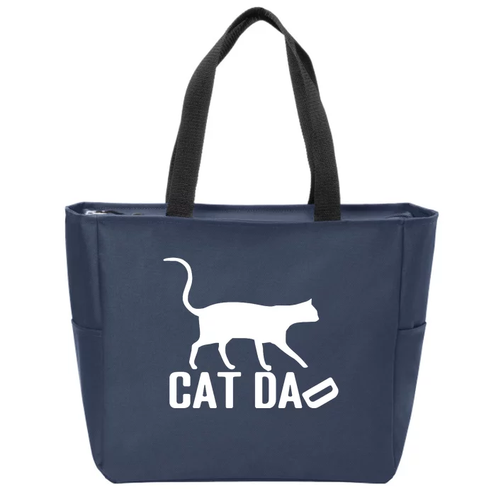 Cat Dad Zip Tote Bag