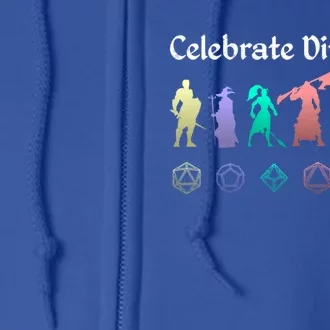 Celebrate Diversity Character Classes Dungeon Rpg Dm Great Gift Full Zip Hoodie