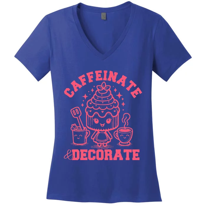 Caffeinate Decorate Women's V-Neck T-Shirt