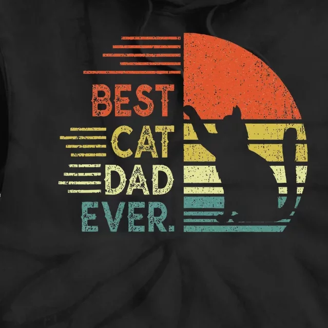 Cat Dad Cat Daddy Best Cat Dad Ever Tie Dye Hoodie