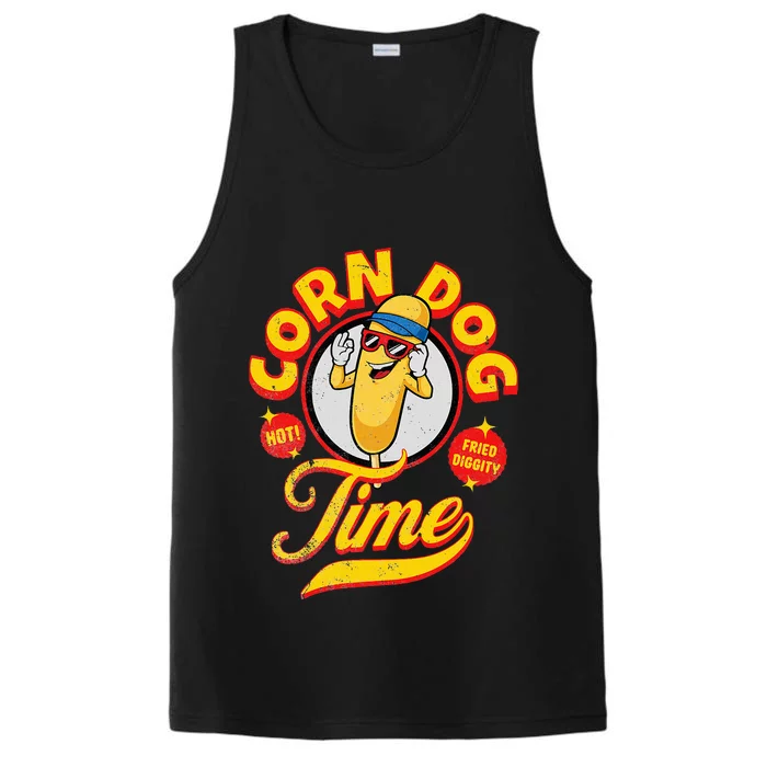 Corn Dog Carnival Food Fried Corndog Lover Performance Tank