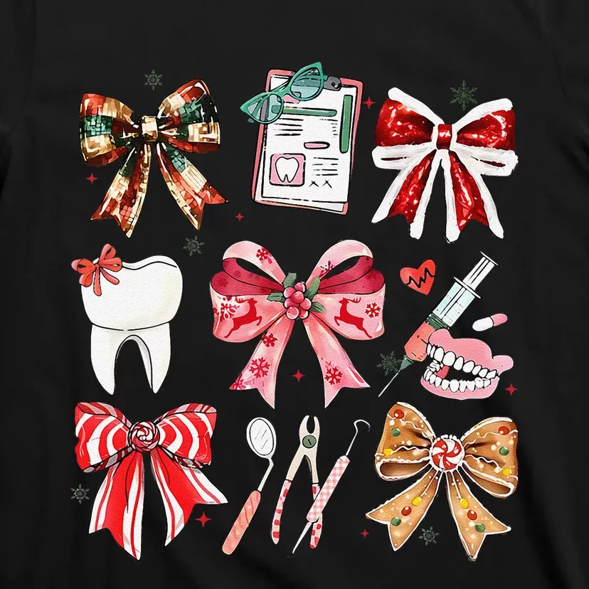 Coquette Dental Christmas Dental Hygienist Stay Merry Bright T-Shirt