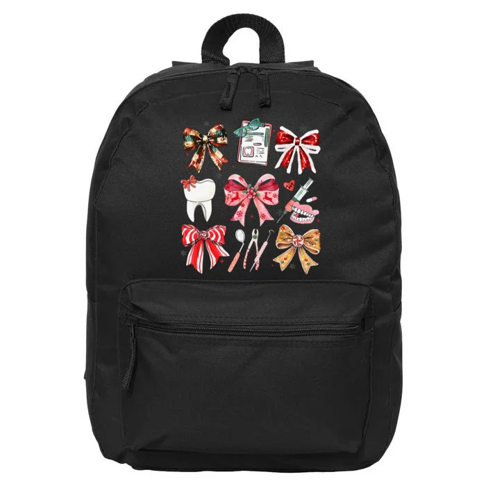 Coquette Dental Christmas Dental Hygienist Stay Merry Bright 16 in Basic Backpack