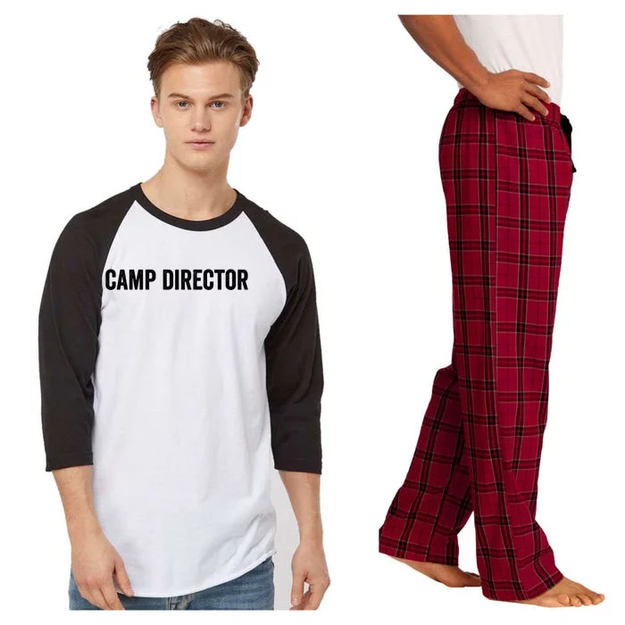 Camp Director Camp Staff Gift Raglan Sleeve Pajama Set