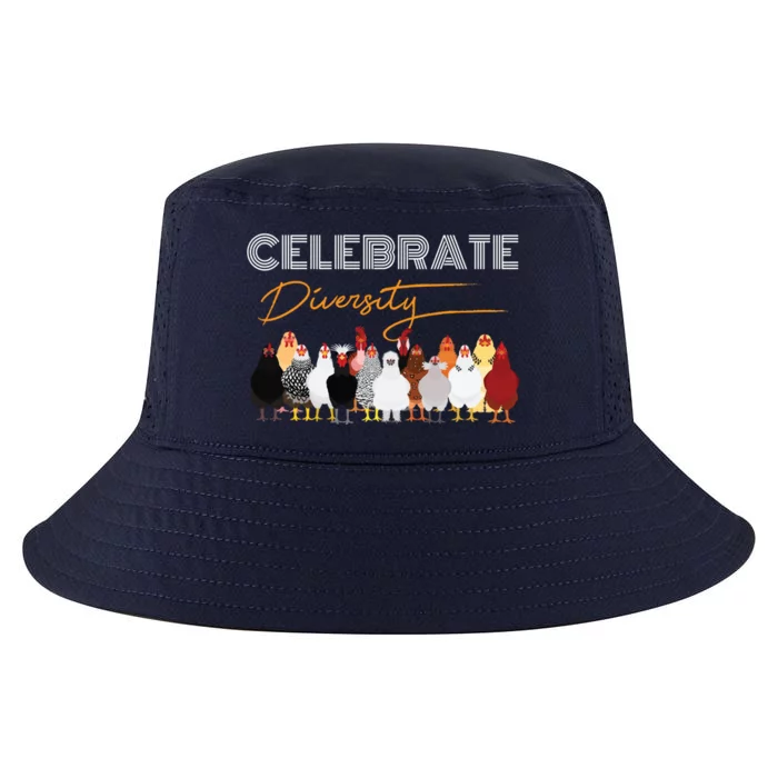 Celebrate Diversity Chickens Funny Graphic Tee Chicken Cute Gift Cool Comfort Performance Bucket Hat