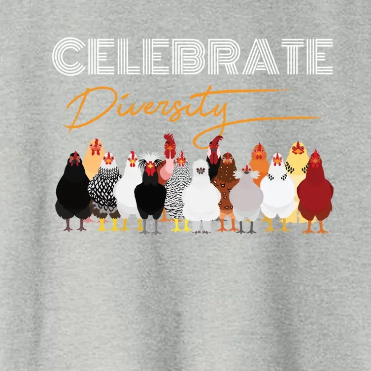 Celebrate Diversity Chickens Funny Graphic Tee Chicken Cute Gift Women's Crop Top Tee