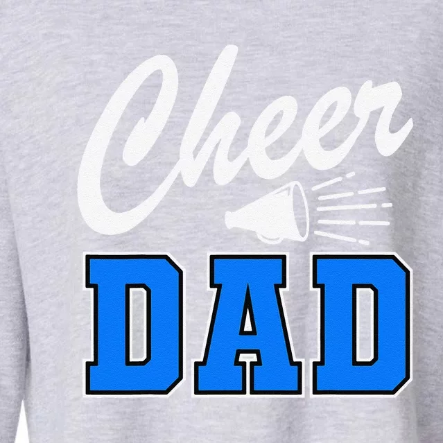 Cheer Dad Cheerleading Team Squad Cheerleader Fathers Day Cropped Pullover Crew