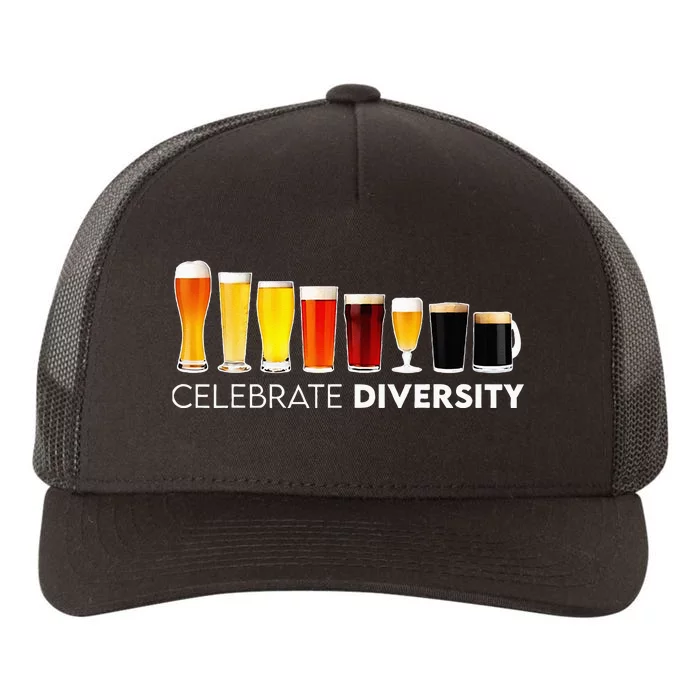 Celebrate Diversity Cocktails Beer Lover Drinking Bartender Yupoong Adult 5-Panel Trucker Hat