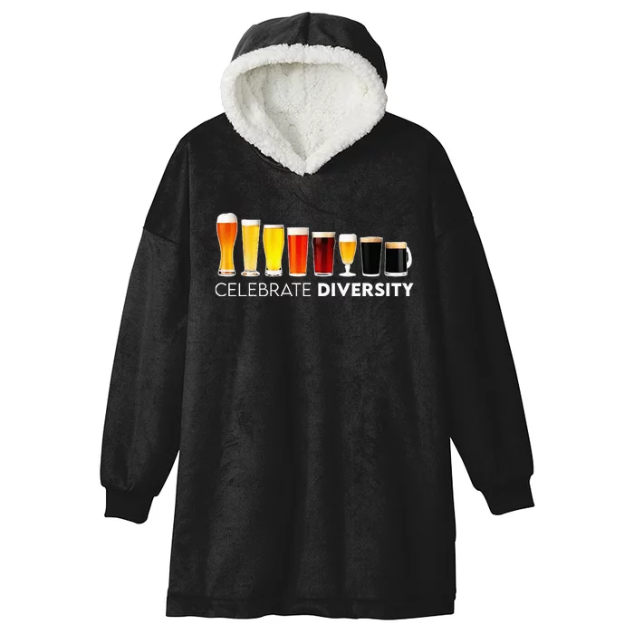 Celebrate Diversity Cocktails Beer Lover Drinking Bartender Hooded Wearable Blanket