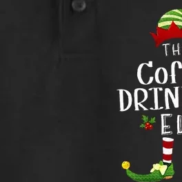 Coffee Drinking Christmas Elf Matching Pajama XMas Party Dry Zone Grid Performance Polo