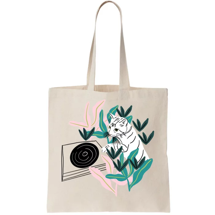 Cat Dj Tote Bag