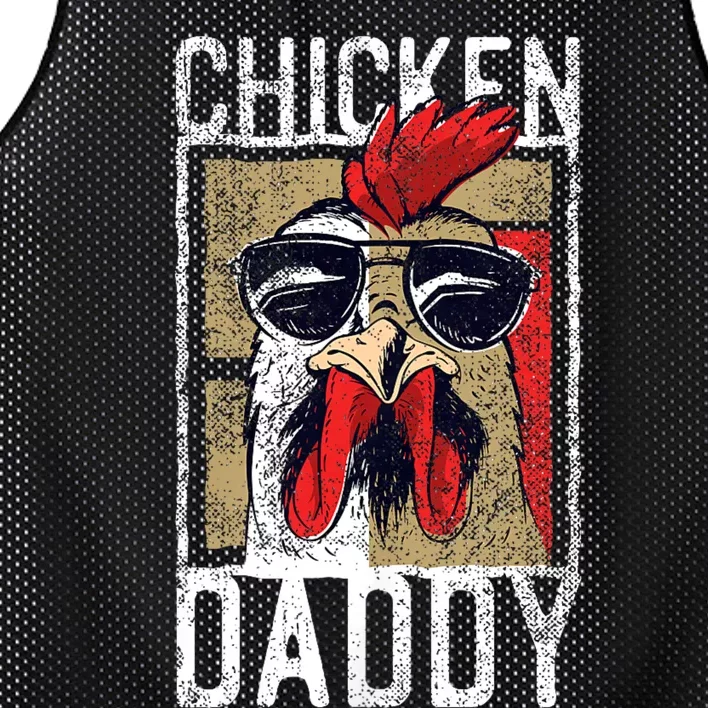 Chicken Daddy Chicken Farmer Father Of The Chicken Coop Mesh Reversible Basketball Jersey Tank