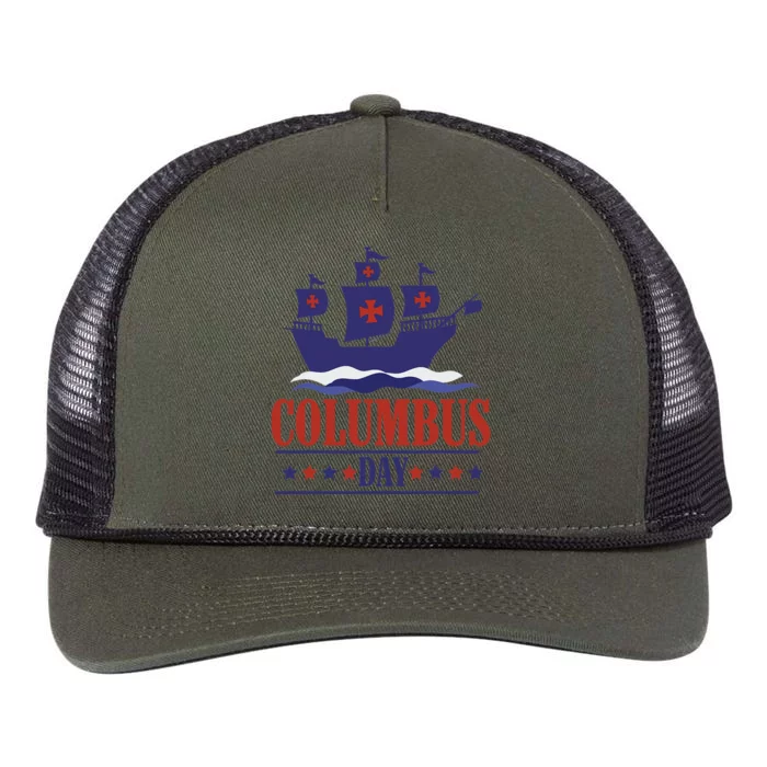 Columbus Day Christopher Columbus Italian American Retro Rope Trucker Hat Cap