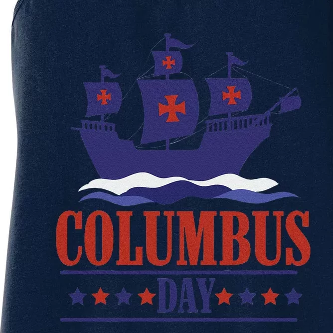 Columbus Day Christopher Columbus Italian American Women's Racerback Tank