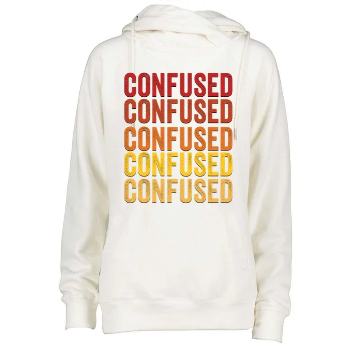 Confused Definition Confused Cute Gift Womens Funnel Neck Pullover Hood