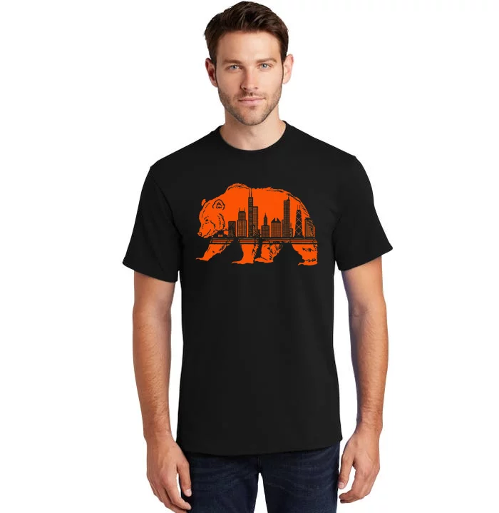 Chicago Downtown City Skyline Illinois Pride Tall T-Shirt