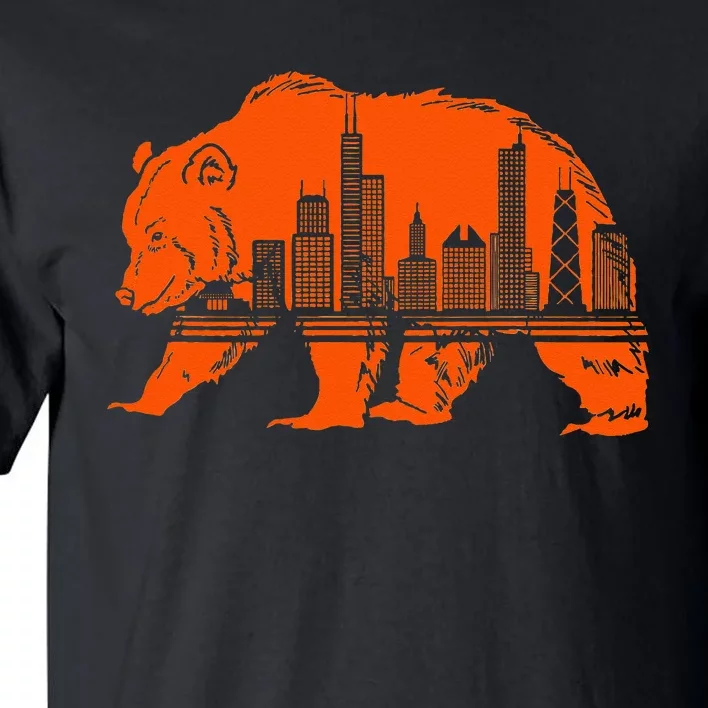 Chicago Downtown City Skyline Illinois Pride Tall T-Shirt