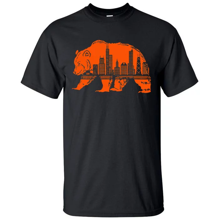 Chicago Downtown City Skyline Illinois Pride Tall T-Shirt