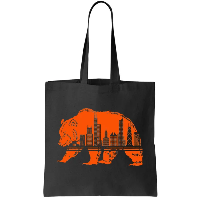 Chicago Downtown City Skyline Illinois Pride Tote Bag