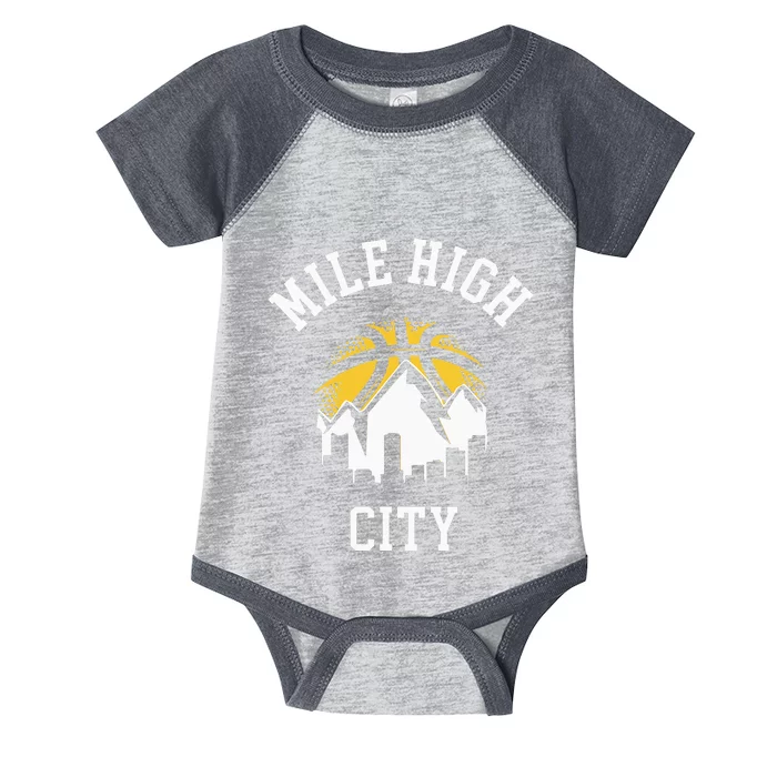 Classic Denver Colorado Mile High Denver City Infant Baby Jersey Bodysuit