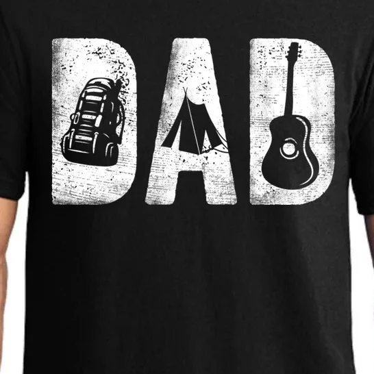 Camping Dad Classic Bold Font FatherS Day Camp Daddy Pajama Set