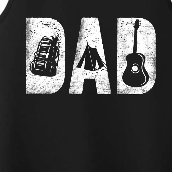 Camping Dad Classic Bold Font FatherS Day Camp Daddy Performance Tank