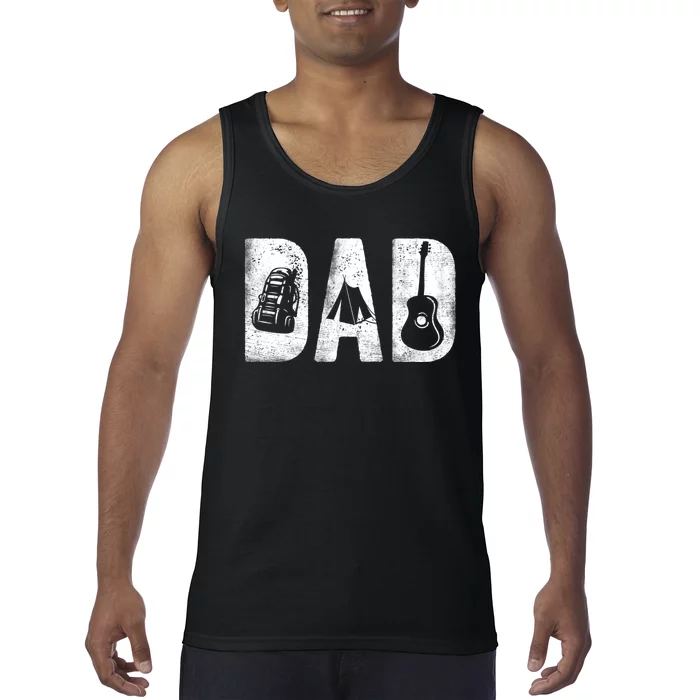 Camping Dad Classic Bold Font FatherS Day Camp Daddy Tank Top