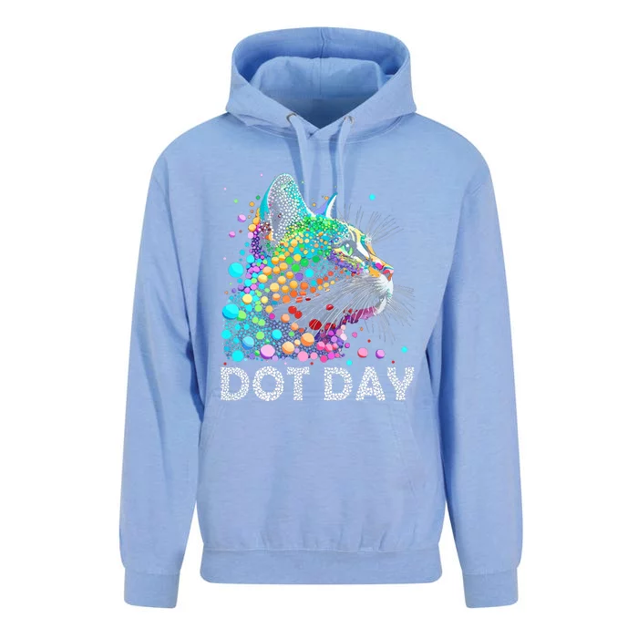 Colorful Dots Cat Lover Happy Dot Day Unisex Surf Hoodie