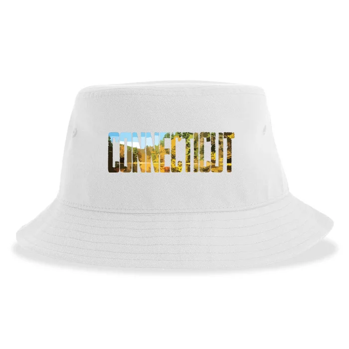 Cool Design Connecticut T Sustainable Bucket Hat