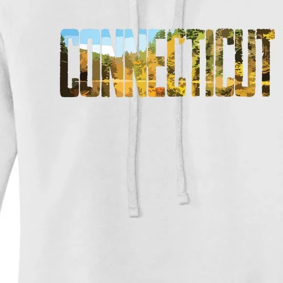 Cool Design Connecticut T Women's Pullover Hoodie