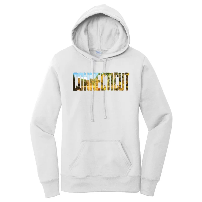 Cool Design Connecticut T Women's Pullover Hoodie