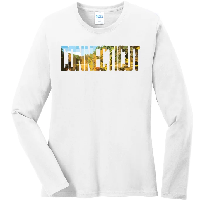 Cool Design Connecticut T Ladies Long Sleeve Shirt