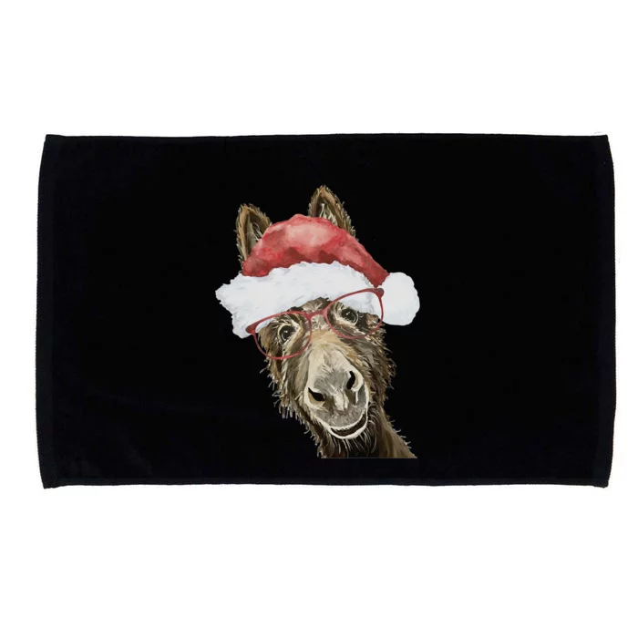 Christmas Donkey, Cute Christmas Donkey Microfiber Hand Towel