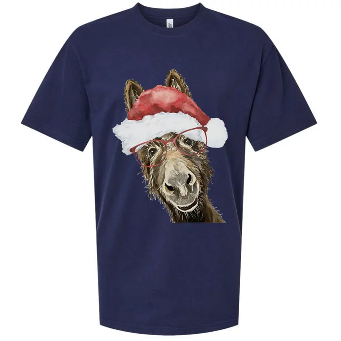 Christmas Donkey, Cute Christmas Donkey Sueded Cloud Jersey T-Shirt